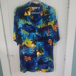 Funny Island Men's Large Hawaiian Shirt